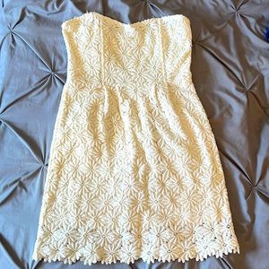 Jun & Ivy strapless cream dress